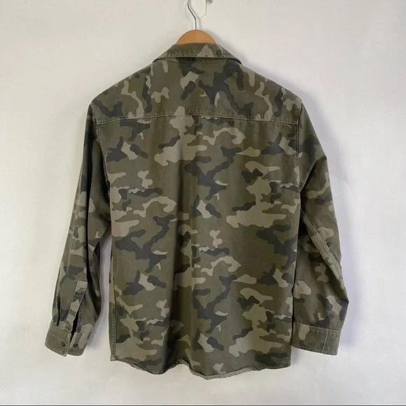 Zara Lightweight Camo Military Jacket 13-14 - Picture 8 of 9
